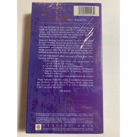 Tai Chi For Health with Terry Dunn (VHS, 1990) NEW SEALED - Picture 2 of 2
